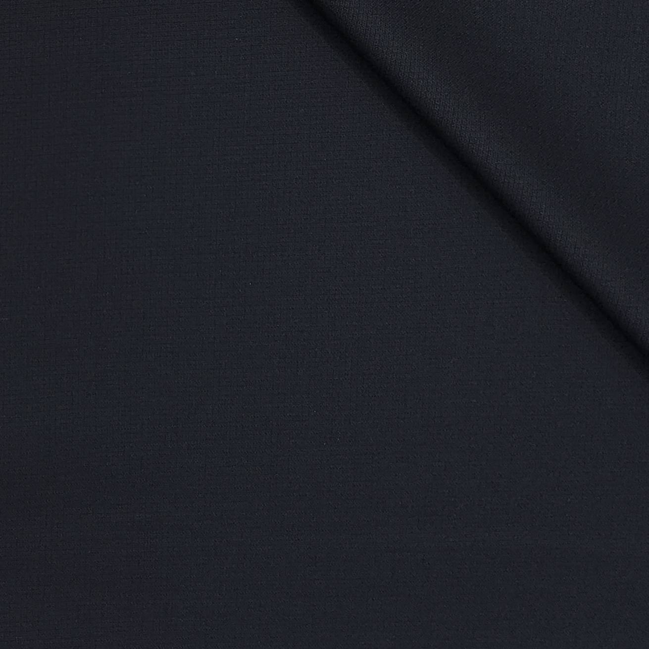 Trouser Fabric Canetti Italy Luxury Stretchable Poly Viscose Pin Check Colour Dark Blue